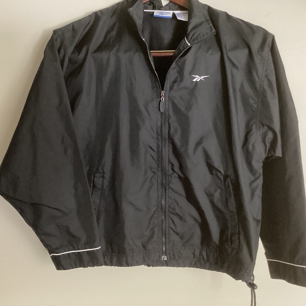 Ladies Reebok Lightweight Windbreaker Black Size Small